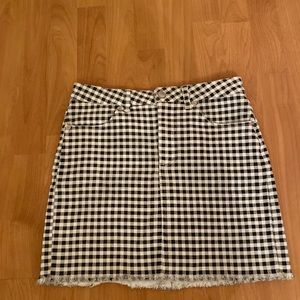 checkered skirt